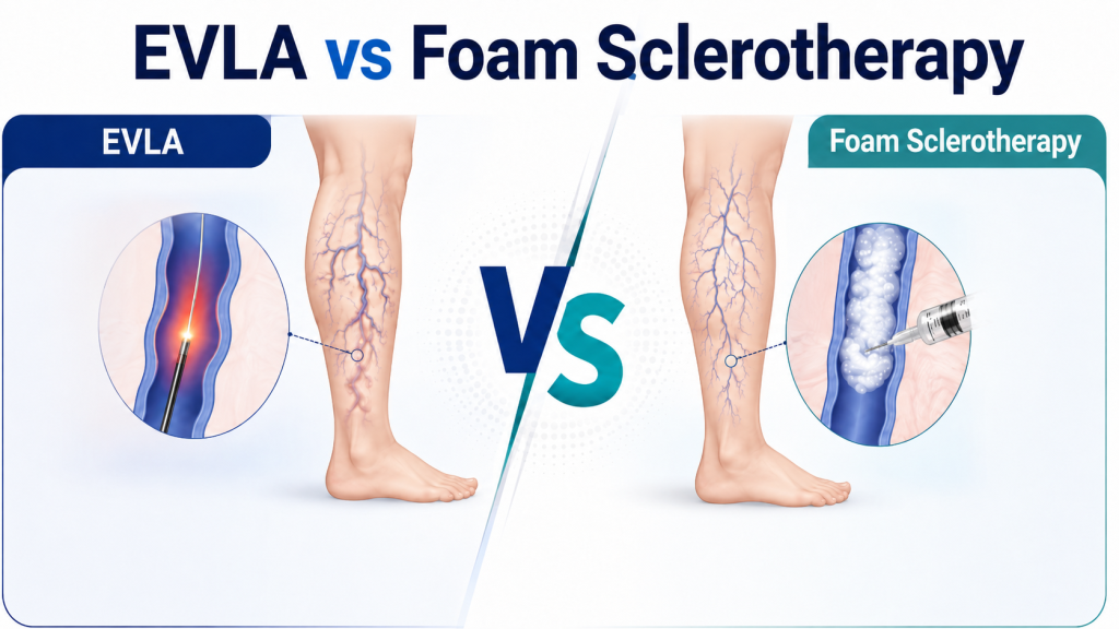 EVLA vs Foam Sclerotherapy: Which Is Better for Varicose Veins?